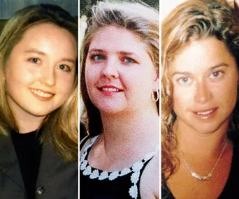 Three individual portraits of women, each smiling at the camera.