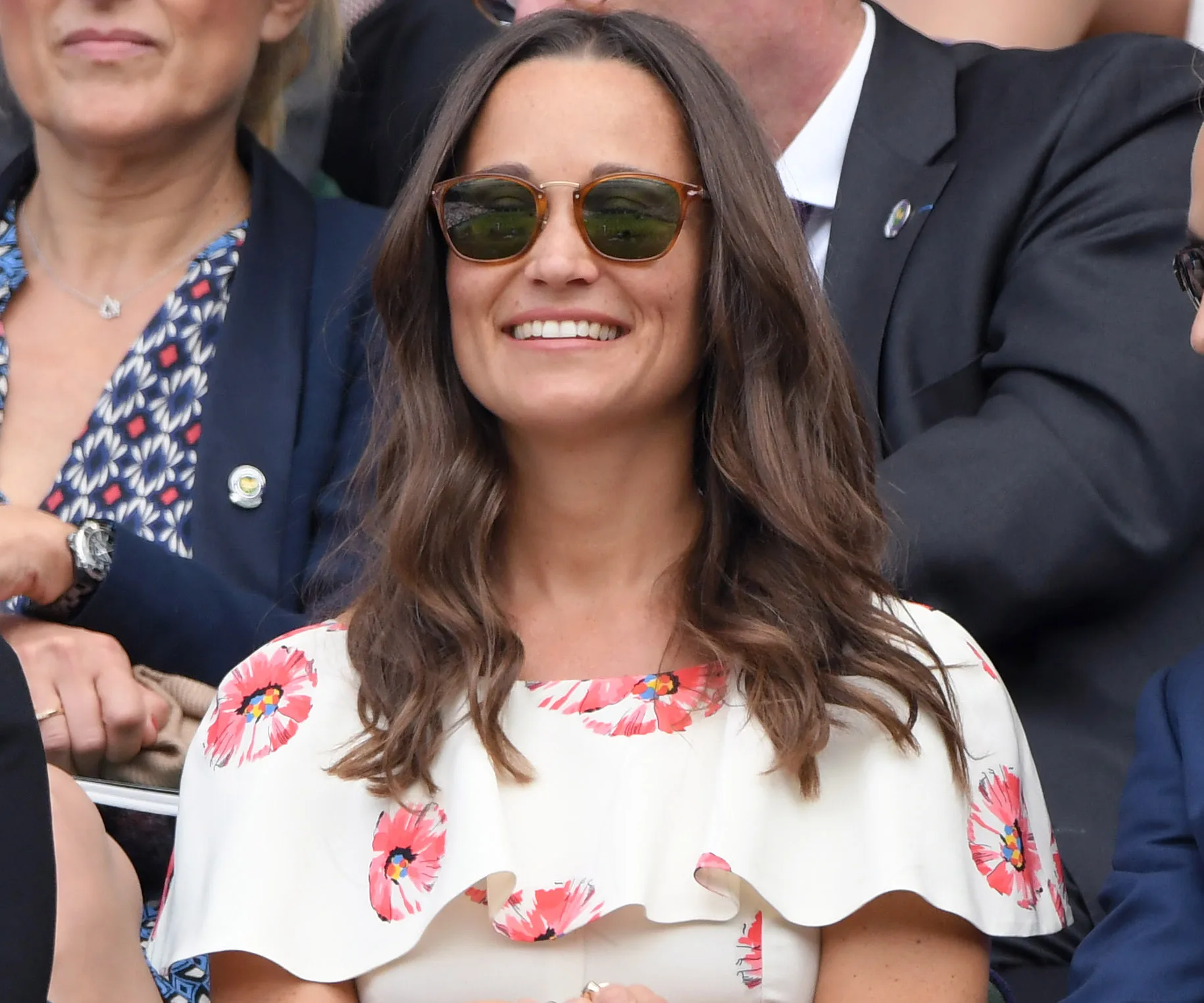 Pippa Middleton looks glamorous in designer dress