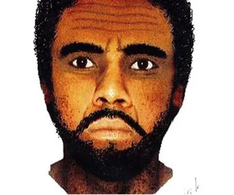Composite sketch of a man with a beard and curly hair, related to a police investigation in Sydney.