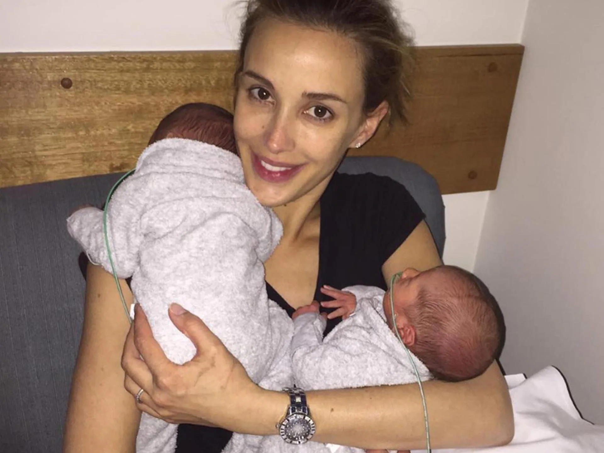 Photos of Bec Judd's new twin boys