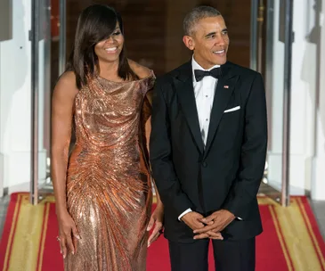 Ciao bella! Michelle Obama sizzles in stunning Italian gown for last state dinner