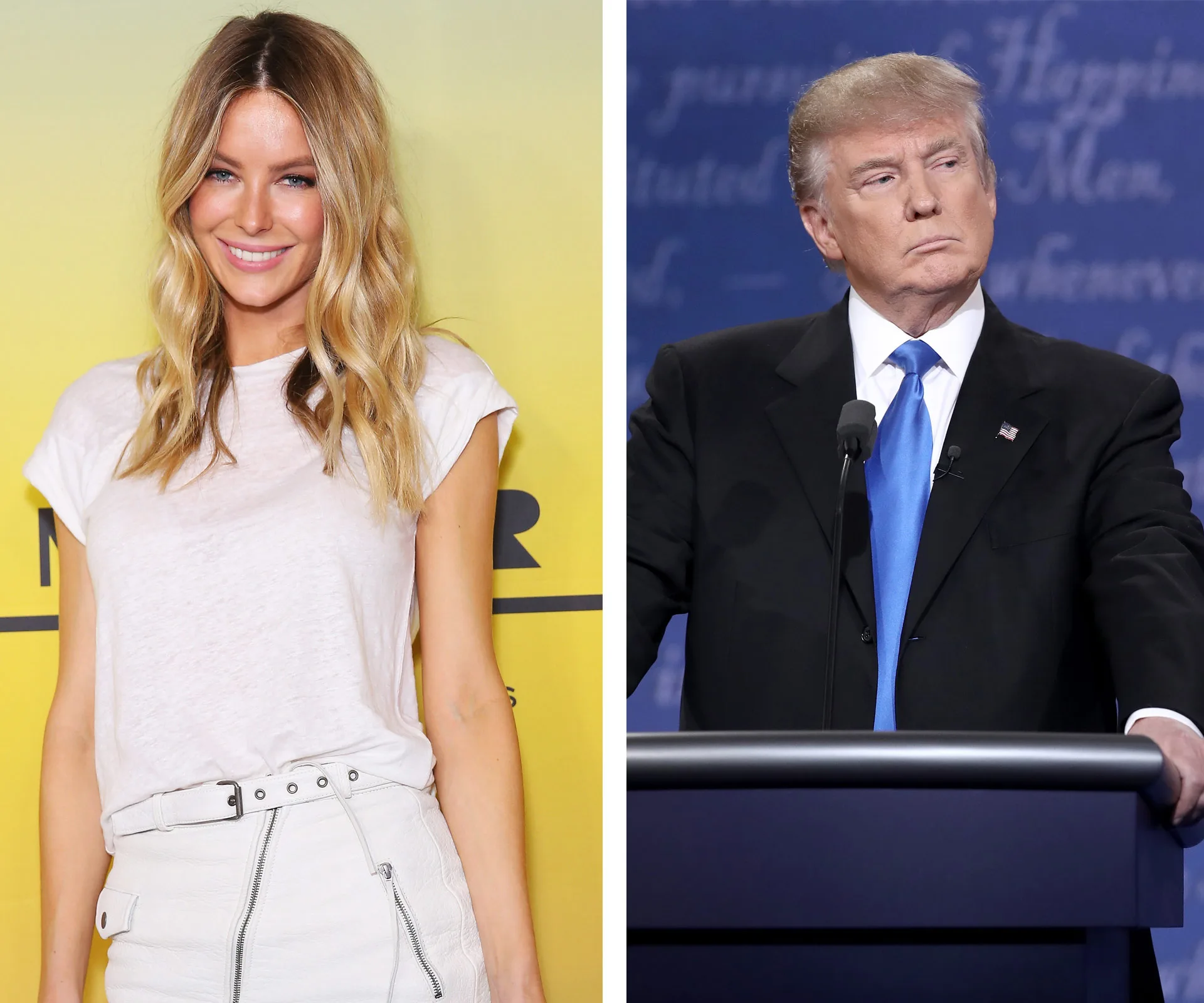 Jennifer Hawkins and Donald Trump