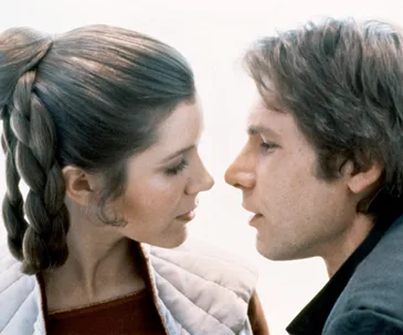 Carrie Fisher and Harrison Ford