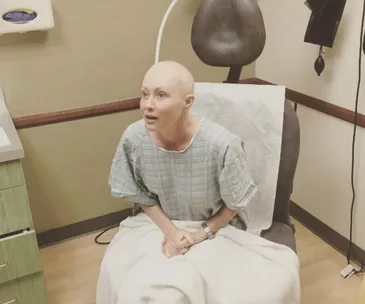 Shannen Doherty uploads radiation treatment picture to Instagram.