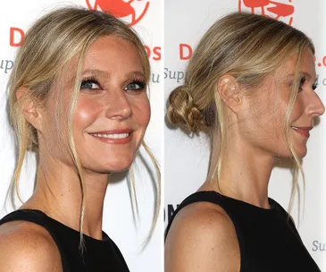 Gwyneth Paltrow half up hairstyle