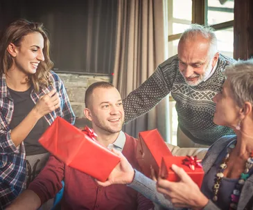 family Christmas gift exchange