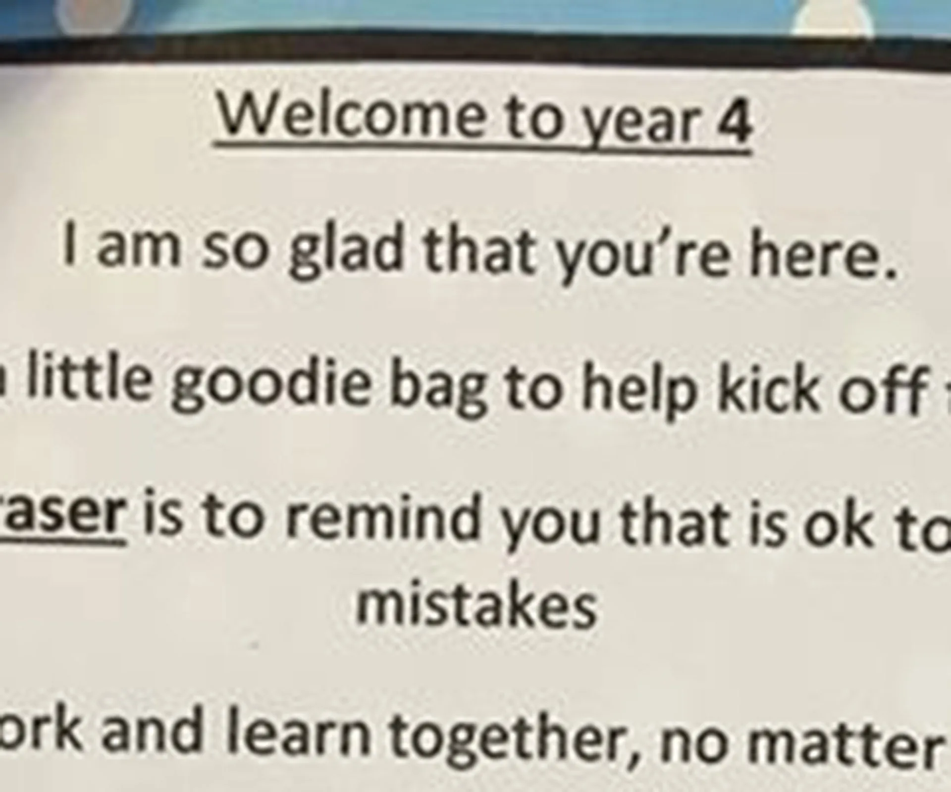 Queensland teacher’s cute start-of-year note to her Year 4 class goes viral
