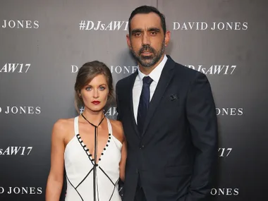 Adam Goodes with wife Natalie Croker
