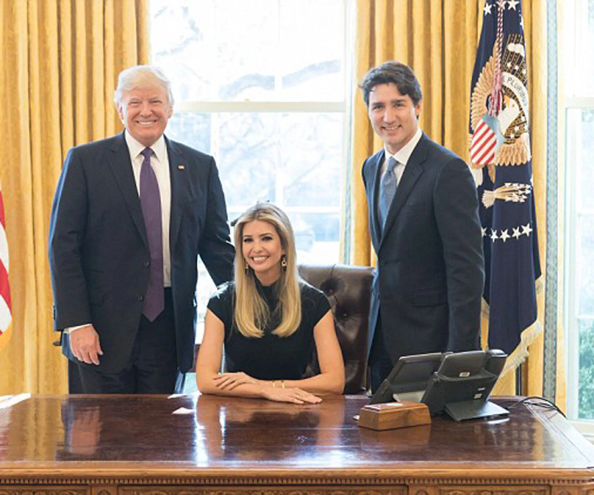 Why is Ivanka Trump sitting in Donald Trump’s chair?