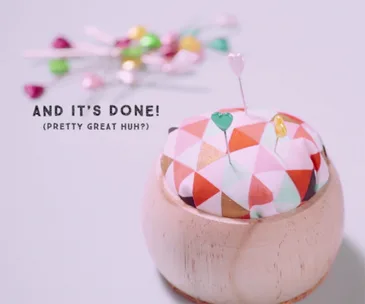 DIY bangle pincushion