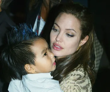 Angelina Jolie and Maddox 