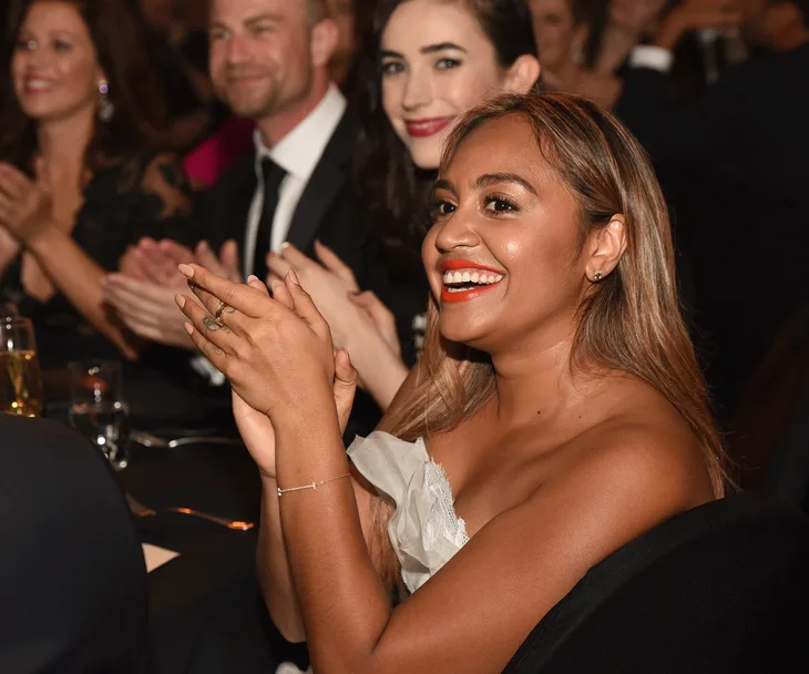 Guests smiling and clapping at the 59th TV WEEK Logie Awards ceremony.