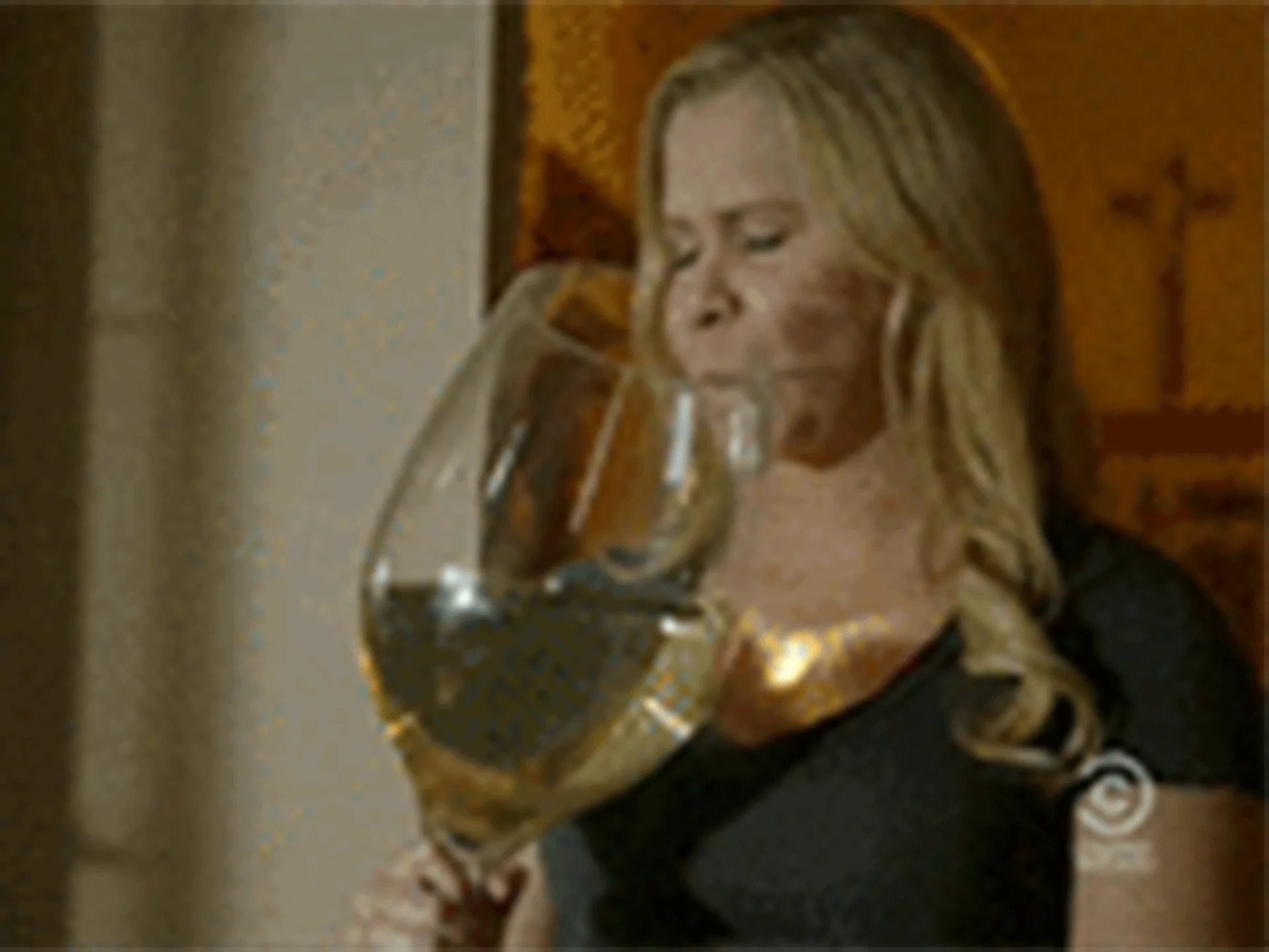 drinking white wine