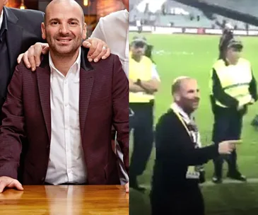 Moment MasterChef’s George Calombaris shoves a man who was taunting him for underpaying his staff