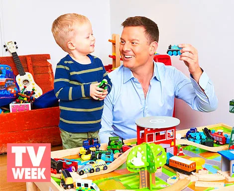 Ben Fordham and son Freddy