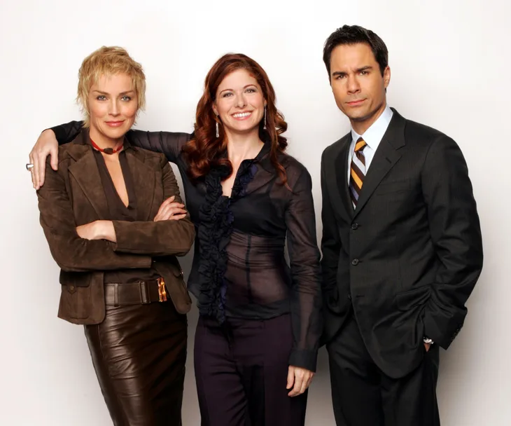 Debra Messing, Eric McCormack and Sharon Stone