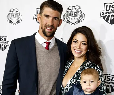 Michael, Nicole and Boomer Phelps 
