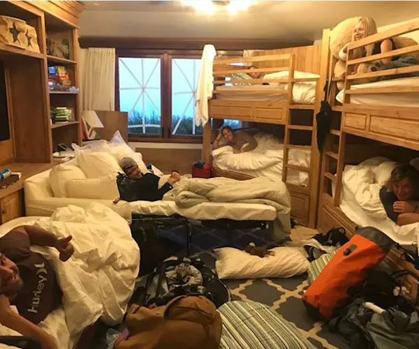 Richard Branson awaiting Hurricane Irma in wine cellar