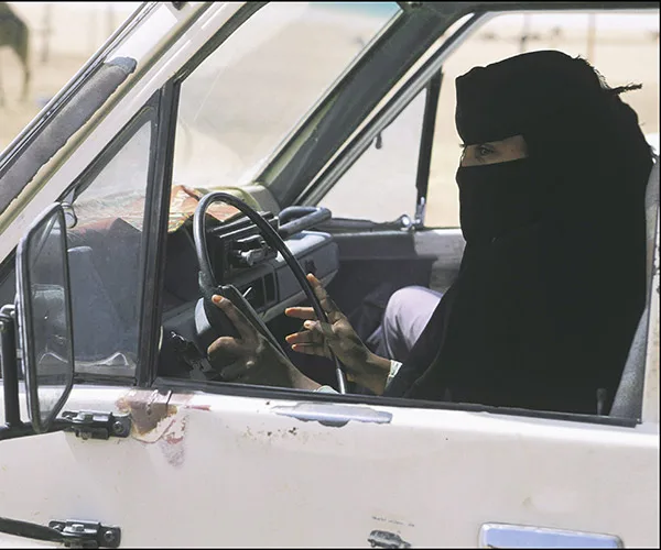 Saudi woman driving