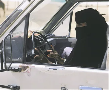 Saudi woman driving