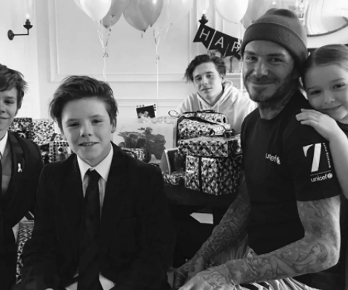 david beckham and his family.