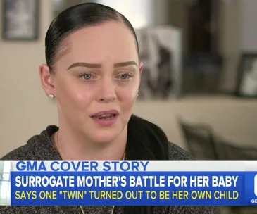 Surrogate woman discusses surprising pregnancy story on GMA cover story segment.