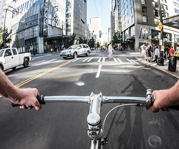 Who is in the wrong?! Footage shows cyclist hitting elderly pedestrian