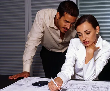 Happy woman with Easter bunny ears