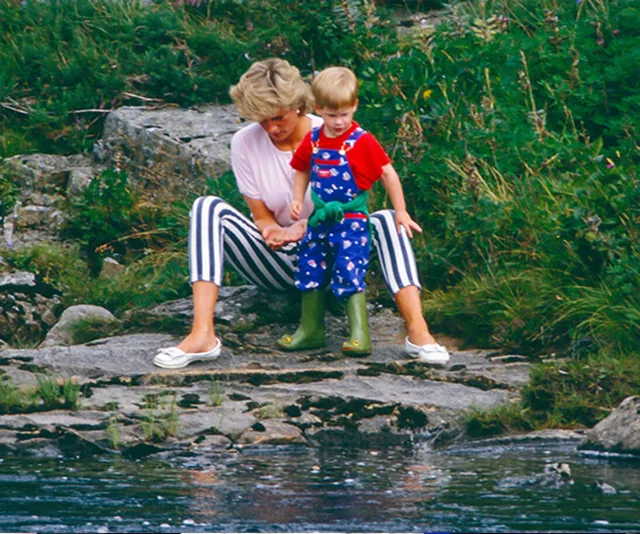 Princess Diana and young Prince Harry