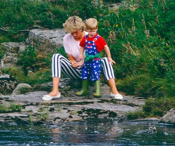 Princess Diana and young Prince Harry