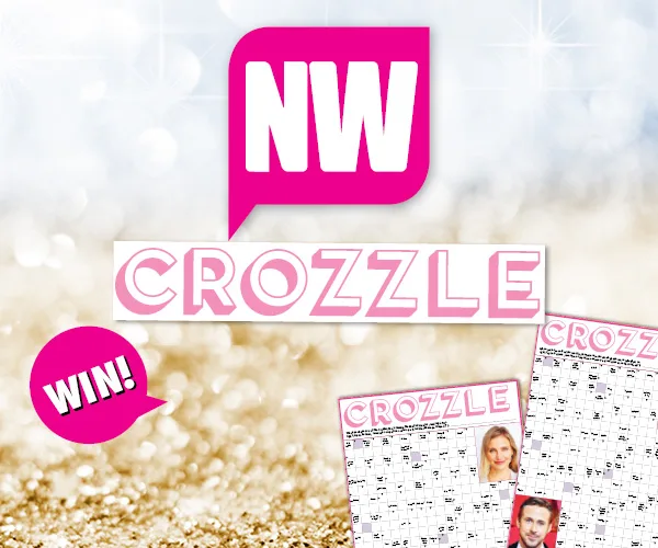 NW magazine Crozzle puzzle promotion with a chance to win, featuring crossword-style games on a gold and blue background.