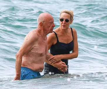 Rupert Murdoch and Jerry Hall