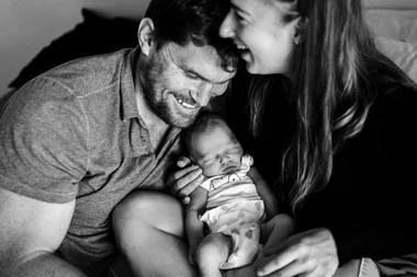 Mark and Samantha with baby Harry
