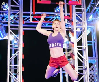 Competitor in "Australian Ninja Warrior" Season 3 on a challenging obstacle course.