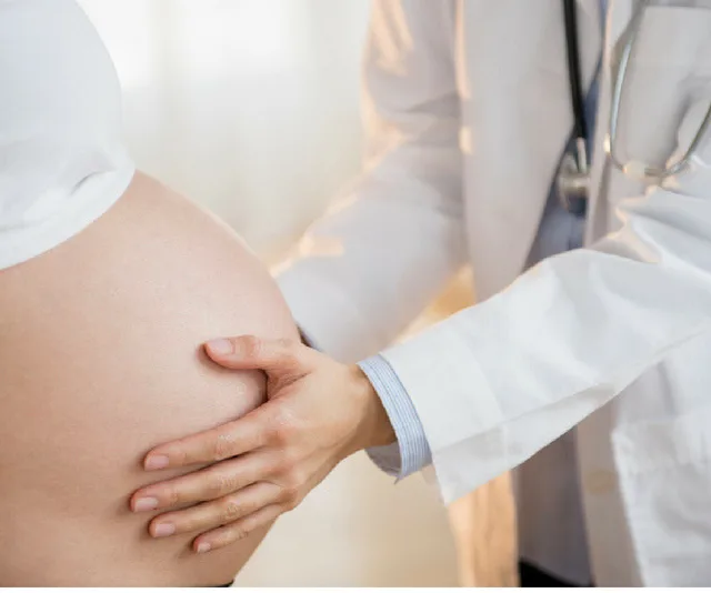 Woman at maternity check up