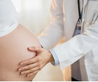 Woman at maternity check up 