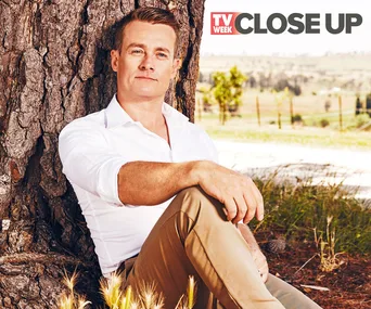 TV Week Close Up cover featuring a person sitting against a tree in a relaxed outdoor setting.