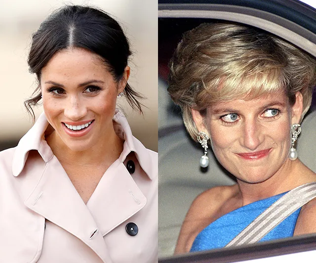 "Two women are shown side by side; the one on the left smiling, wearing a light coat, and the one on the right in a car, in an elegant outfit."