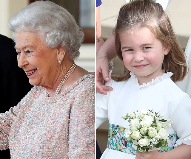 Two images side by side: an elderly woman smiling, and a young girl holding flowers, both with joyful expressions.