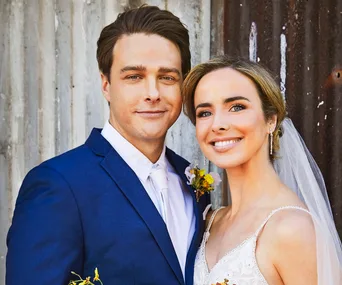 Home and Away’s Colby and Chelsea tie the knot! See all the photos from their rustic wedding day