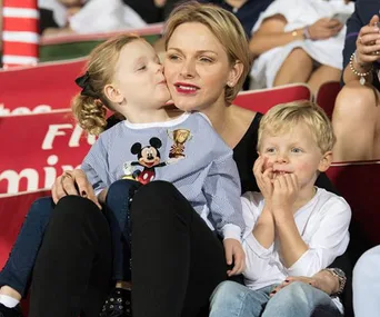 Princess Charlene, Prince Jacques, Princess Gabriella 