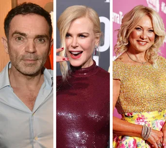 Three people side-by-side, two women smiling, one man in relaxed expression, each in a separate photo segment.