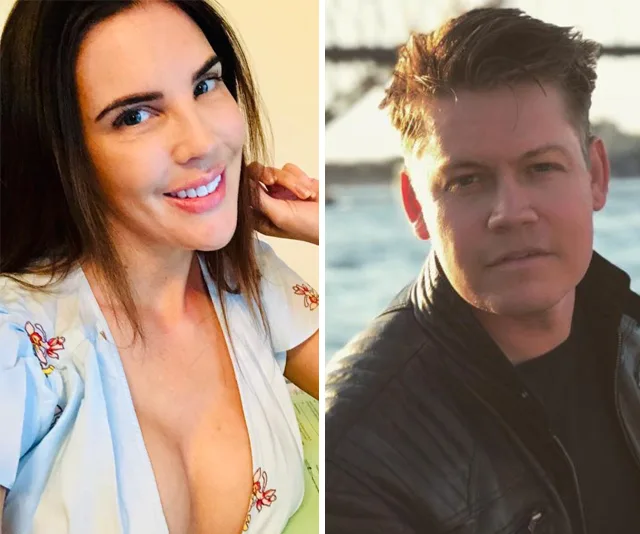 Two individuals from Married at First Sight, side by side in separate shots, smiling at the camera.
