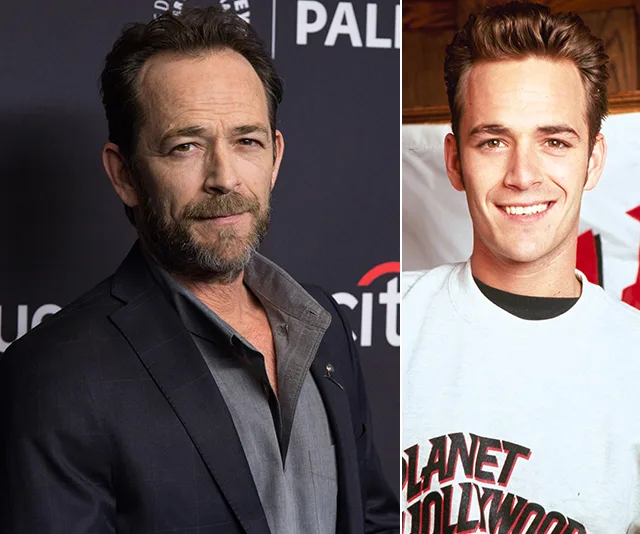 Older and younger photos of a man, wearing a suit on the left and a casual sweatshirt on the right.