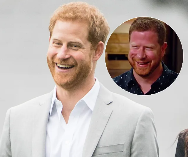 A person with red hair and beard smiling; inset shows another smiling red-haired man in dark shirt.