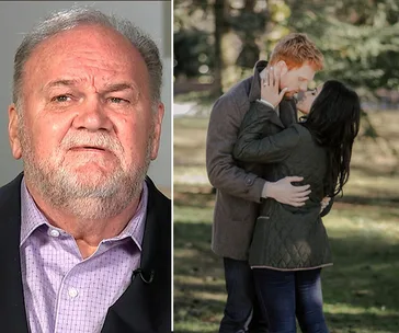 Split image: On left, an older man with a beard; on right, a couple embracing outdoors.