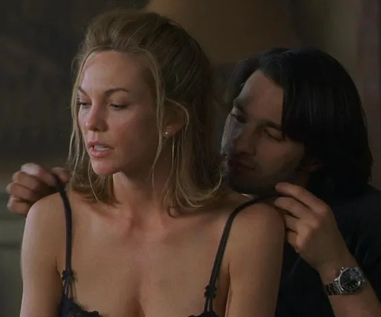 Couple kissing in a lake