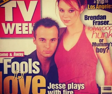 Cover of TV Week featuring two cast members of "Home and Away" with the headline "Fools for Love."