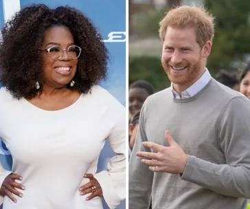 Two people smiling in separate images, one in a white outfit, the other in a gray sweater outdoors.