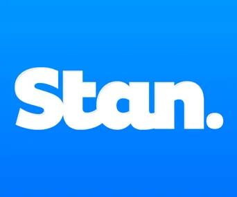 Logo of Stan, a streaming service, with white text on a blue gradient background.